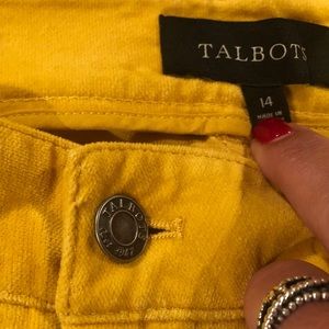 EUC 2/$25 Talbots straight velveteen pants. 14